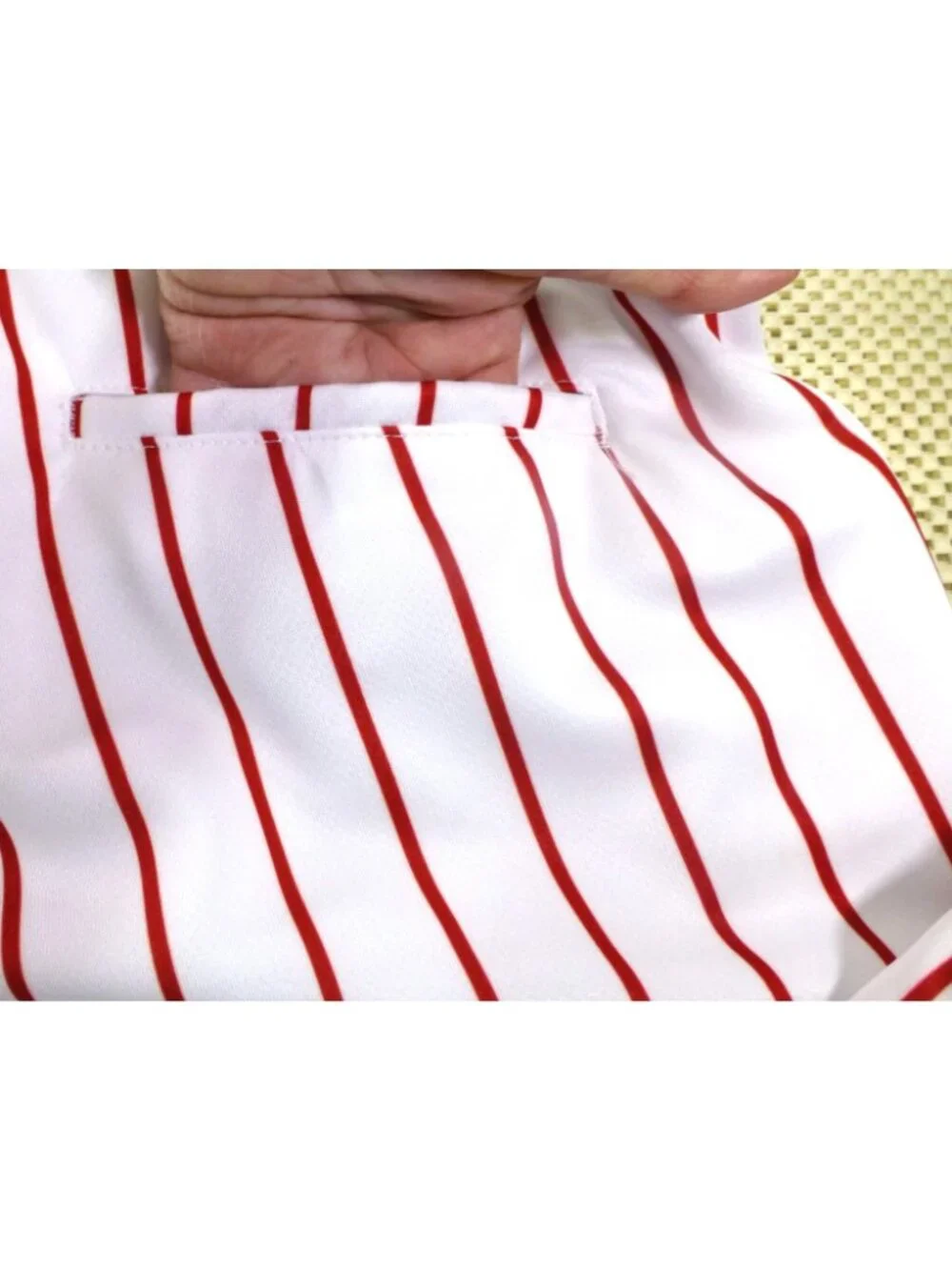 Boombah Mens Baseball Pants White & Red Pinstripe Sz 38 